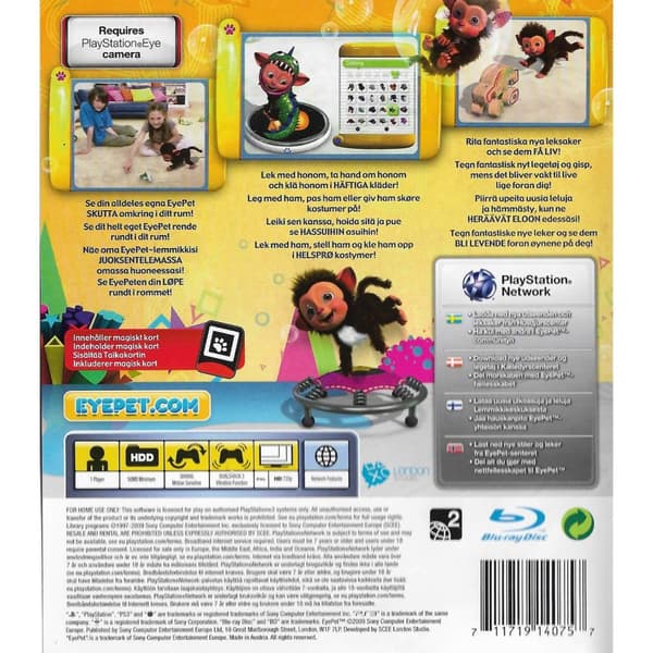EyePet Playstation 3 PS3 Nordic (Brugt)