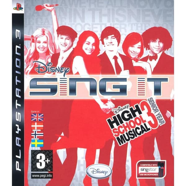 Disney Sing It High School Musical 3 Senior Year Playstation 3 PS3 Nordic (Begagnad)