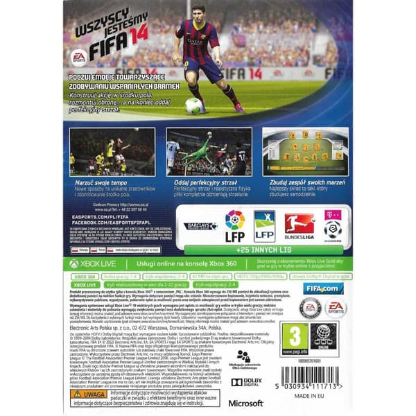 FIFA 14 Xbox 360 Polish (Brugt)