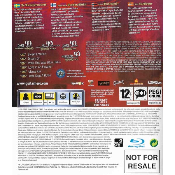 Guitar Hero Aerosmith Playstation 3 PS3 Bundle Copy Nordic (Brukt)