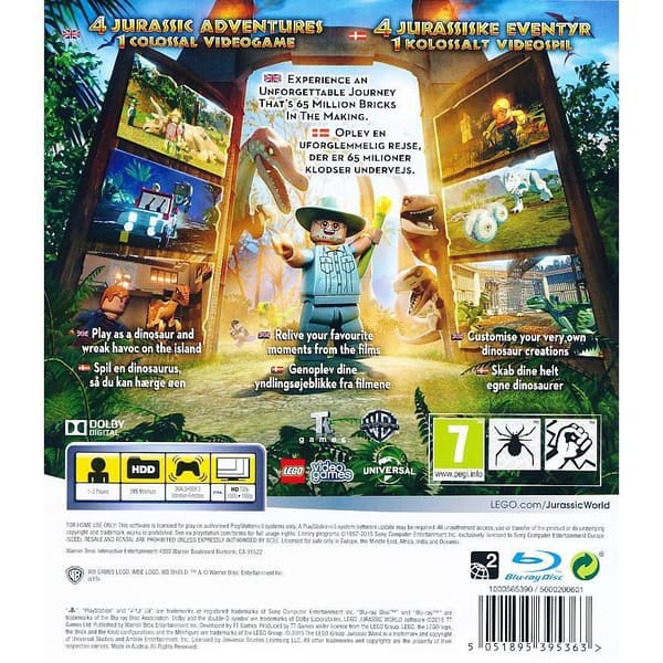 Lego Jurassic World Playstation 3 PS3 (Begagnad)