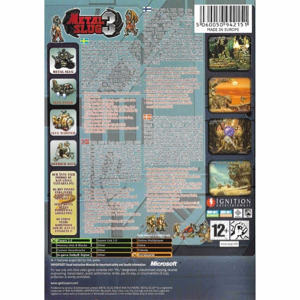 Metal Slug 3 Xbox Nordic (Brugt)