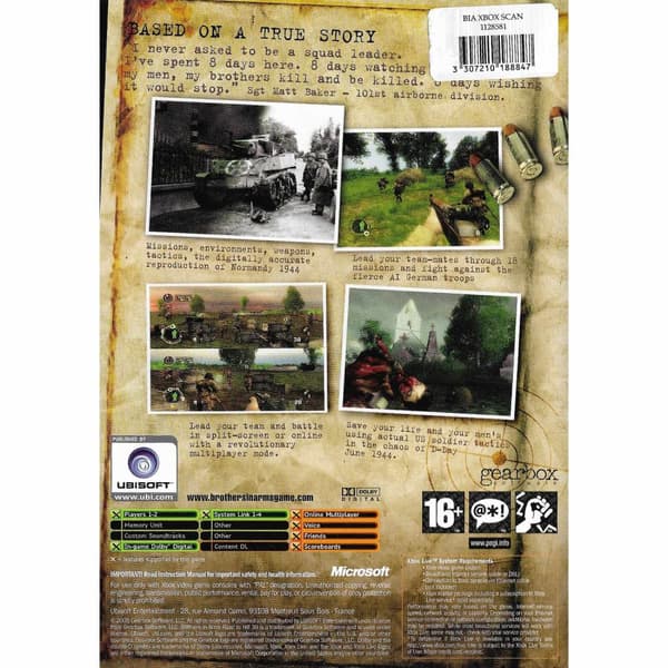 Brothers in Arms Road to Hill 30 Xbox (Brugt)