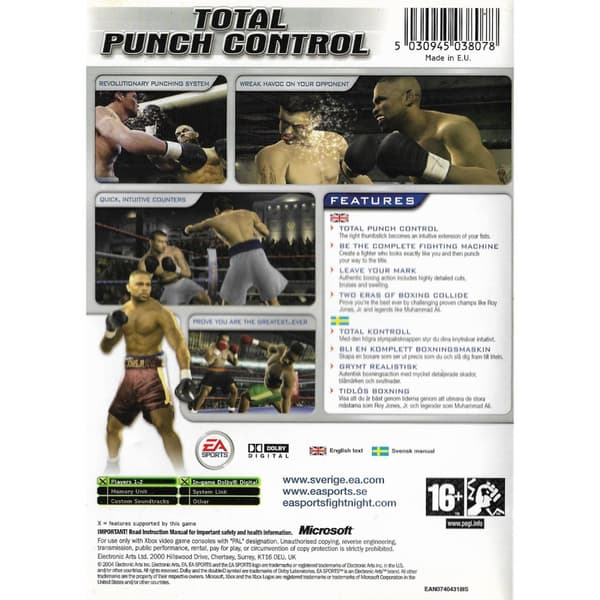 Fight Night 2004 Xbox Swedish (Begagnad)