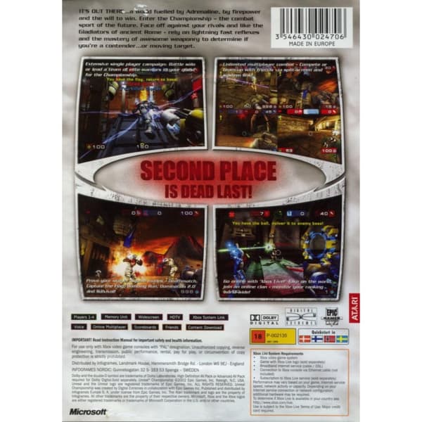 Unreal Championship Xbox Nordic (Brugt)