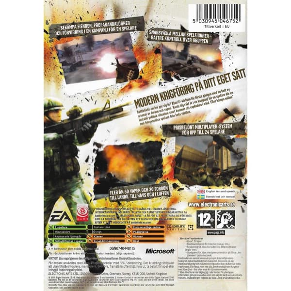Battlefield 2 Modern Combat Xbox Swedish (Brugt)
