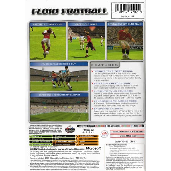 FIFA Football 2005 Xbox Nordic (Brukt)