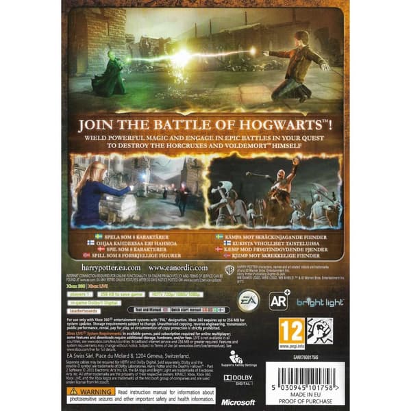 Harry Potter and the Deathly Hallows Part 2 Xbox 360 Nordic (Brukt)