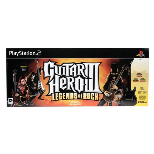 GUITAR HERO 3 (Spel + Gitarr) / PS2 konsolspel- USED