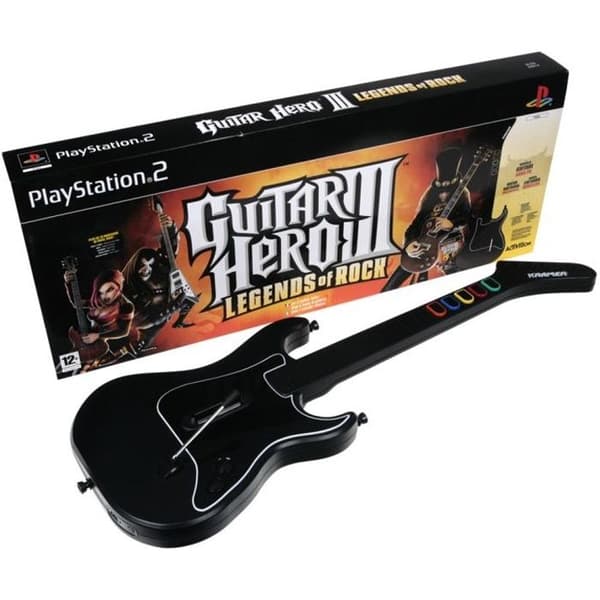 GUITAR HERO 3 (Spel + Gitarr) / PS2 konsolspel- USED