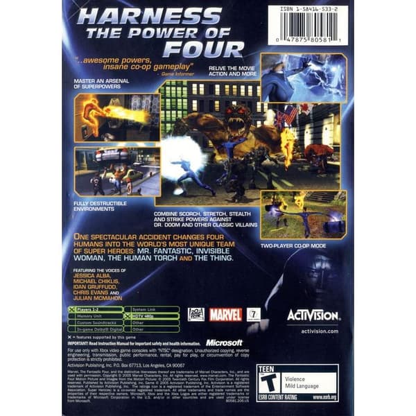 Fantastic Four Xbox IMPORT (Begagnad)