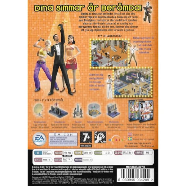 The Sims Superstar Expansion PC CD Swedish (Begagnad)