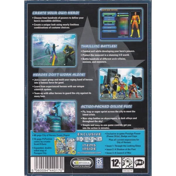 City of Heroes Deluxe PC CD (Brukt)