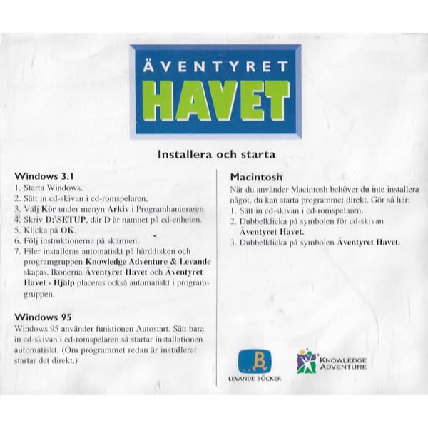 Äventyret Havet PC CD Swedish (Begagnad)