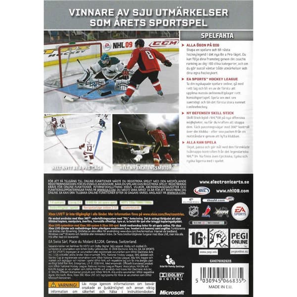 NHL 09 Xbox 360 Swedish (Begagnad)