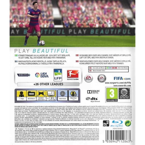 FIFA 16 Playstation 3 PS3 Nordic (Brukt)