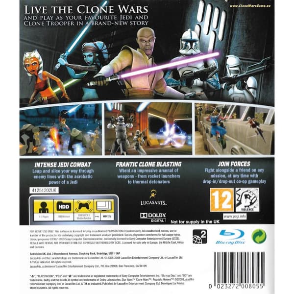 Star Wars The Clone Wars Republic Heroes Playstation 3 PS3 (Begagnad)