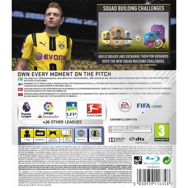 FIFA 17 Playstation 3 PS3 Nordic (Brugt)