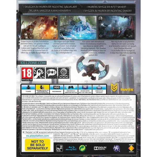 Killzone Shadow Fall Playstation 4 PS4 Bundle Copy Nordic (Begagnad)