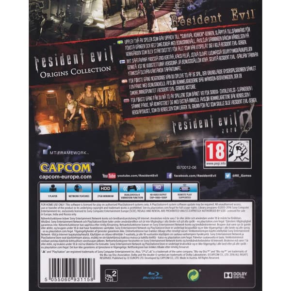 Resident Evil Origins Collection Playstation 4 PS4