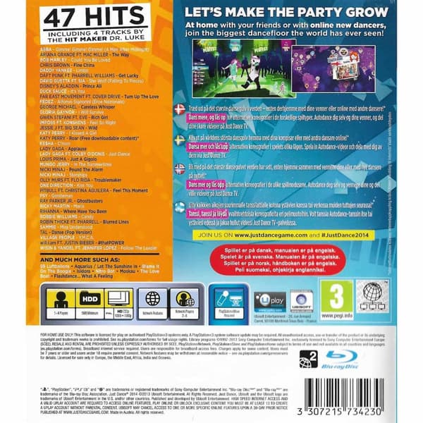 Just Dance 2014 Playstation 3 PS3 Nordic (Begagnad)