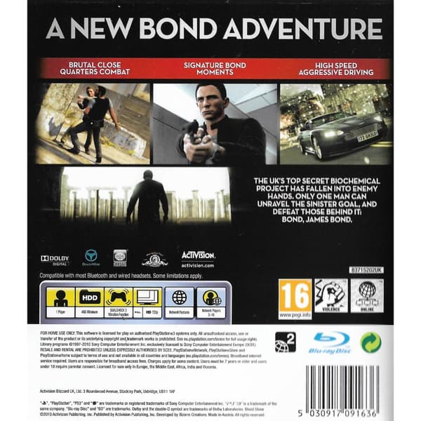 007 Blood Stone Playstation 3 PS3 (Begagnad)
