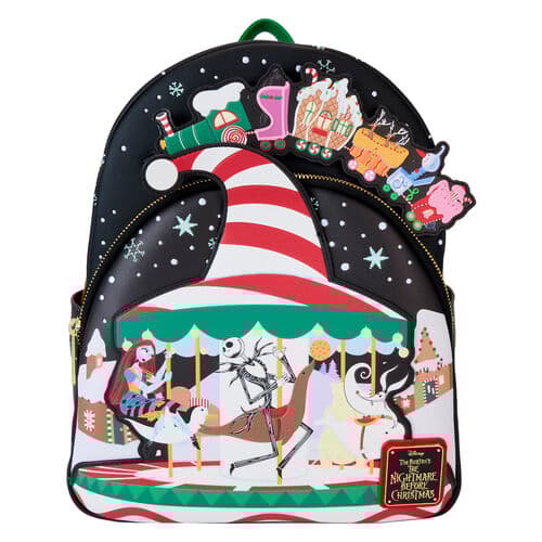 Loungefly Disney: The Nightmare Before Christmas - Journey To Christmas Town Mini Backpack (wdbk3786) (3DS)