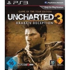 Spel PS3 - UNCHARTED 3 - DRAKE'S DECEPTION - Årets spel - Äventyr - Onlineläget- USED