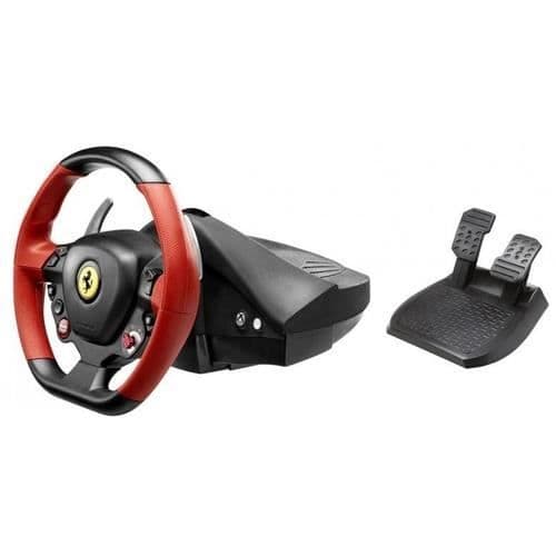 FERRARI 458 SPIDER racingratt - Thrustmaster - Xbox One - Kabelansluten - D-pad - Svart, Röd