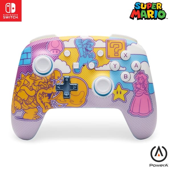 PowerA Enhanced Wireless Controller - Mushroom Kingdom Pop Art (Nintendo Switch) (Nintendo Switch)