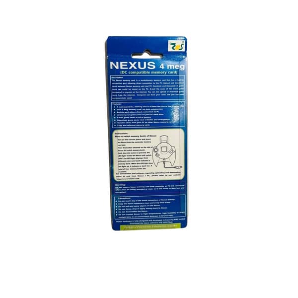 Nexus Clear 4 Mb Dreamcast Minneskort / Memory Unit till Dreamcast