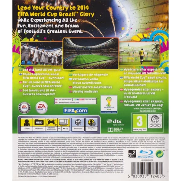 2014 FIFA World Cup Brazil Playstation 3 PS3 Nordic (Brugt)