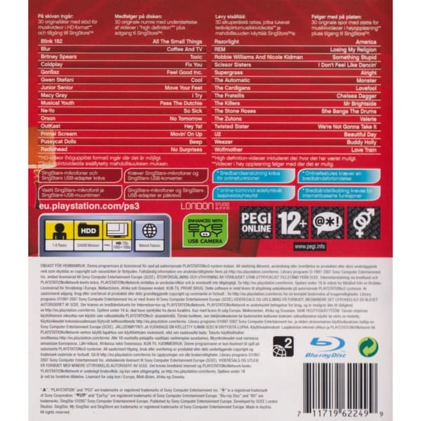 Singstar Playstation 3 PS3 Nordic (Brugt)