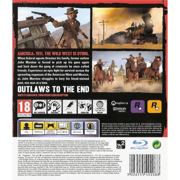 Red Dead Redemption Playstation 3 PS3 (Käytetty)