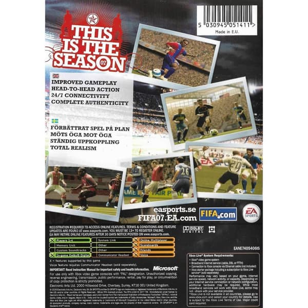 FIFA 07 Xbox Swedish (Brugt)