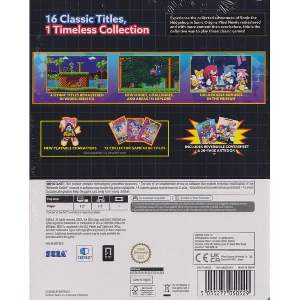 Sonic Origins Plus Nintendo Switch