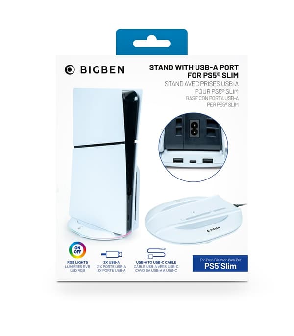Nacon Vertical Hub Station RGB White PS5 Slim (PlayStation 5)