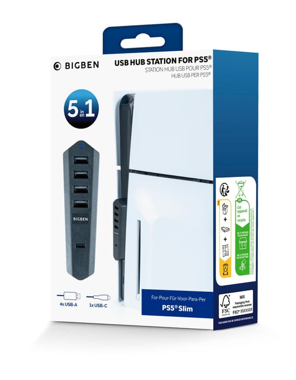 Nacon USB Hub Black PS5 Slim (PlayStation 5)