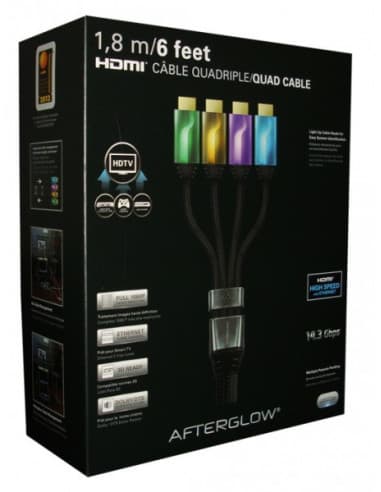 PDP Quad HDMI Cable 6 AfterGlow (Green/Gold/Lilac/Blue) (PlayStation 5)