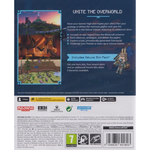 Minecraft Legends Deluxe Edition Playstation 5 PS5