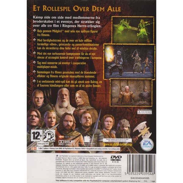 The Lord of the Rings The Third Age Playstation 2 PS2 Danish (Brugt)