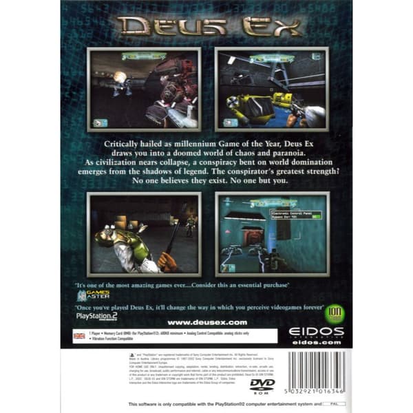 Deus Ex Playstation 2 PS2 (Käytetty)
