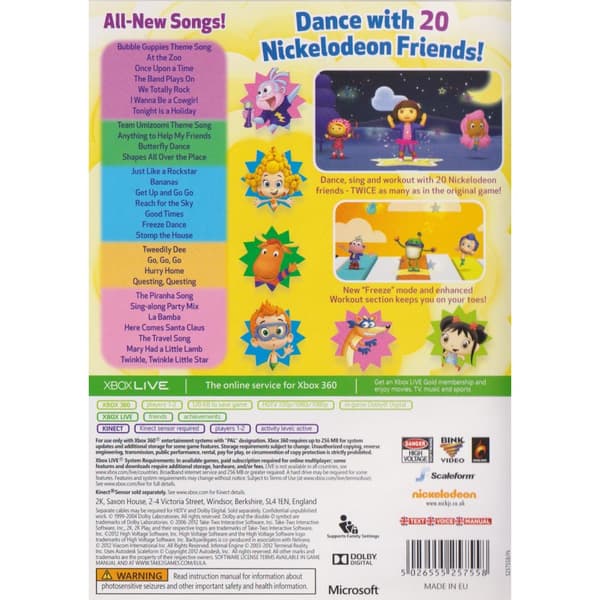 Nickelodeon Dance 2 Xbox 360 Kinect (Brugt)