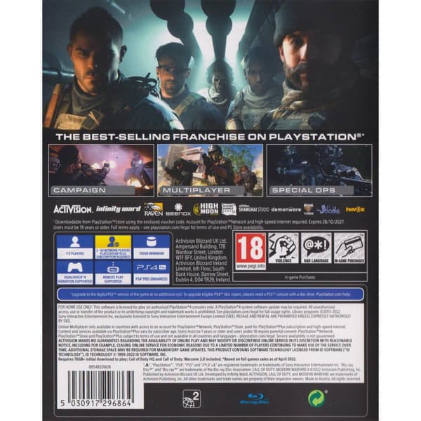Call of Duty Modern Warfare II Cross-Gen Edition Playstation 4 PS4 (Brugt)