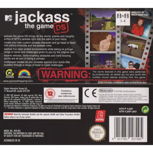 Jackass The Game DS Nintendo DS (Brugt)