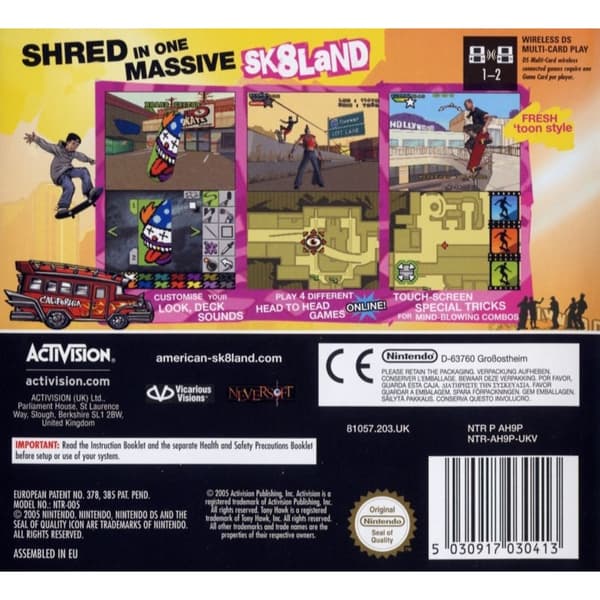 Tony Hawks American Sk8land Nintendo DS (Brugt)
