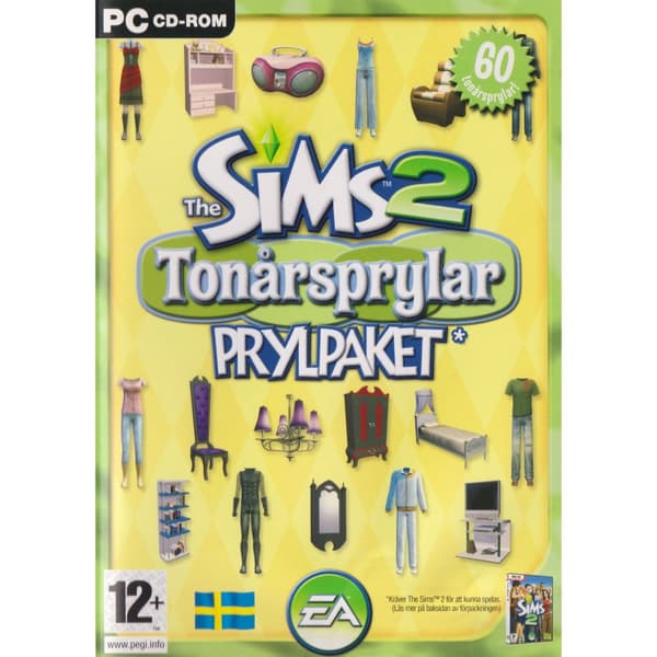 The Sims 2 Tonårsprylar Prylpaket PC CD Swedish (Brugt)