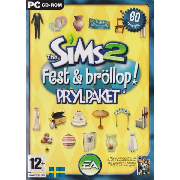 The Sims 2 Fest & Bröllop Prylpaket PC CD Swedish (Brugt)