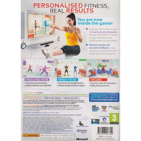 Your Shape Fitness Evolved Xbox 360 Kinect (Brukt)