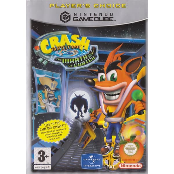Crash Bandicoot The Wrath of Cortex Nintendo Gamecube Players Choice (Brukt)